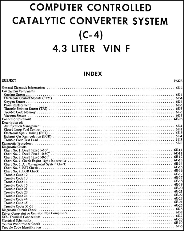 1980 Oldsmobile Cutlass 4.3L V8 Engine Diagnosis Manual Original