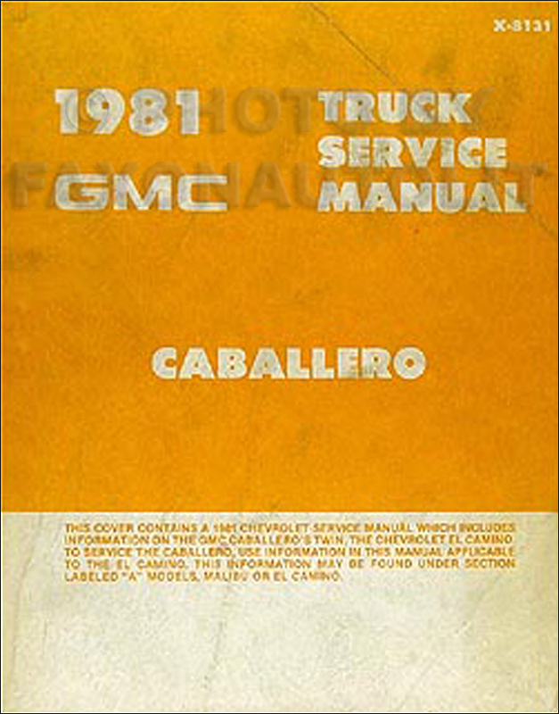 1978 1985 Gmc Caballero Parts Book Original