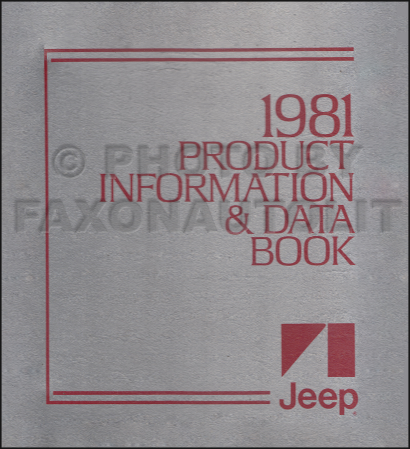 1981 Jeep Repair Shop Manual Original - All models