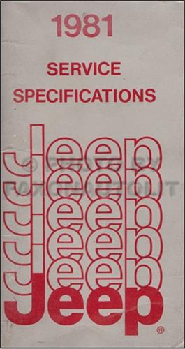 1981 Jeep Repair Shop Manual Reprint- All models 2 Volume Set