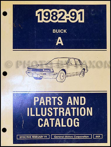 1990 BUICK CENTURY CUSTOM PARTS AND ILLUSTRATION CATALOG SEPTEMBER 1989