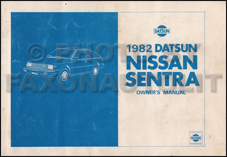 1982 Datsun/Nissan Sentra Repair Shop Manual Original