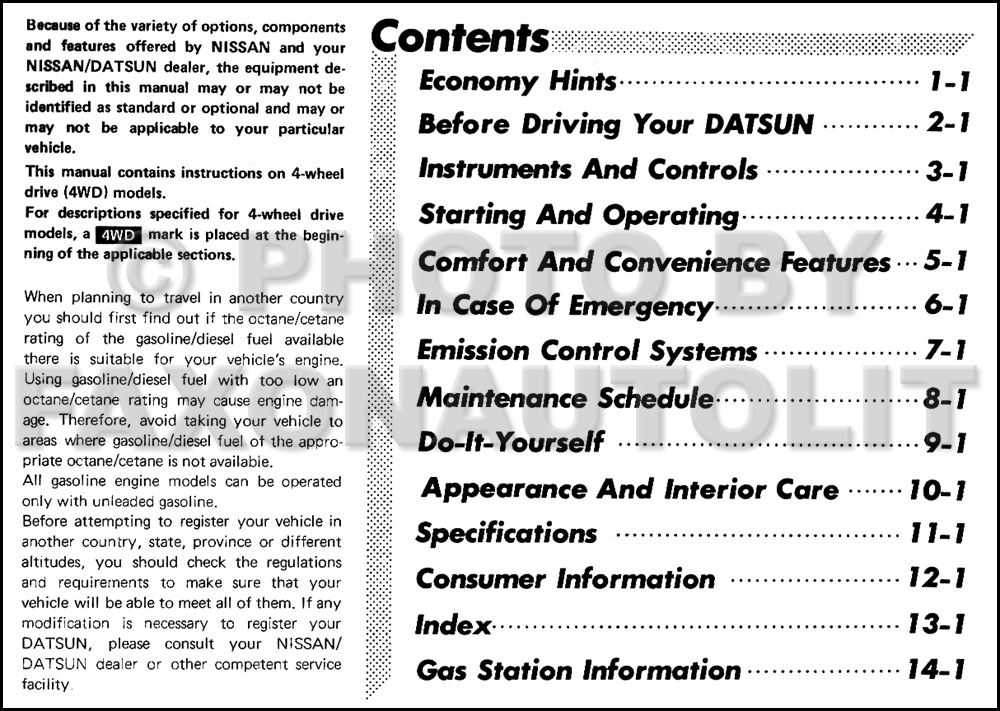 1983 1/2 Datsun Nissan Pickup Truck Owner's Manual Original 720 Model