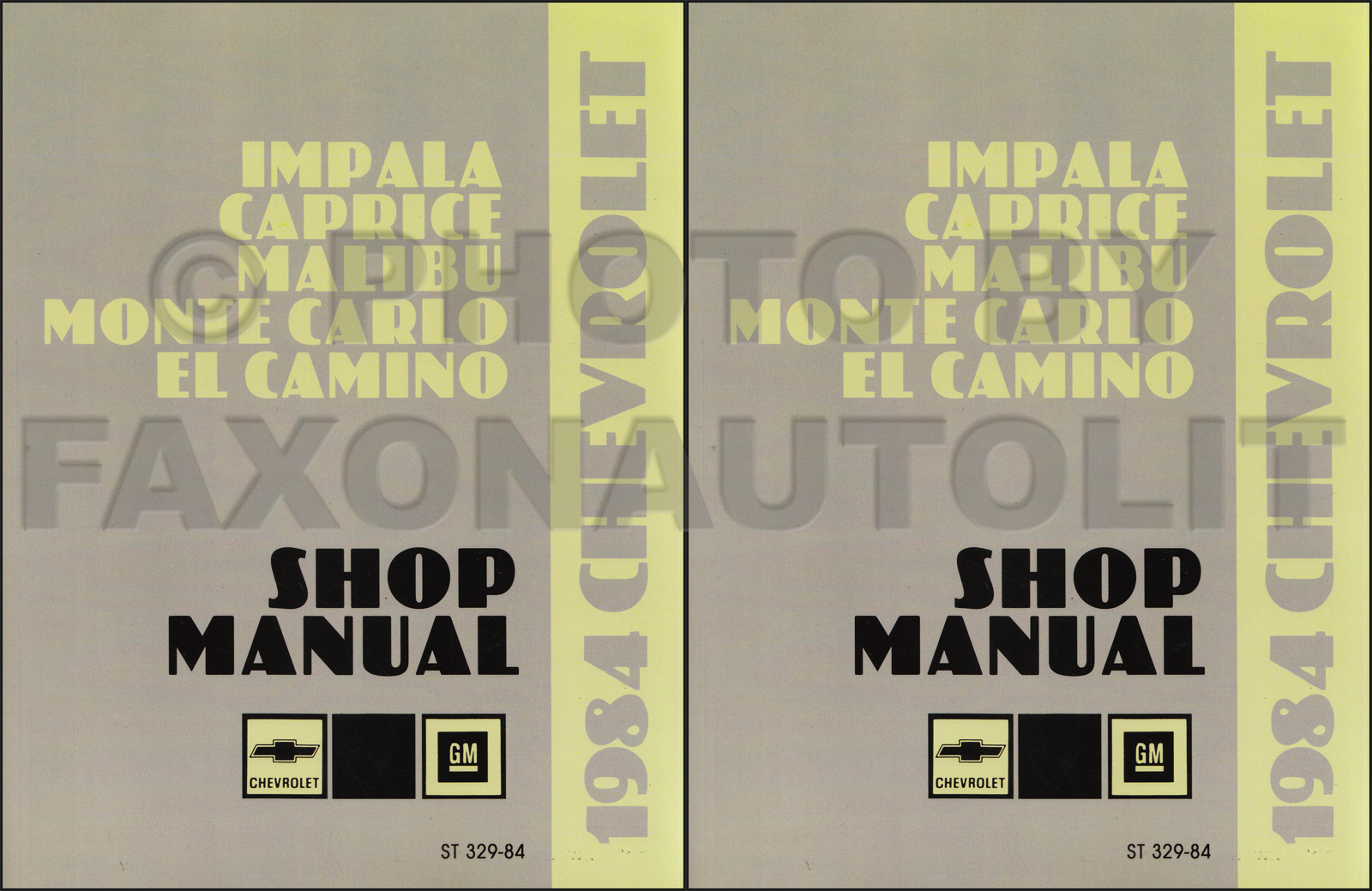 1984 Chevy Big Car Repair Manual Original--Impala Caprice Malibu Monte Carlo El Camino