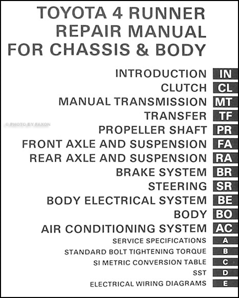 1984 Toyota 4Runner Repair Shop Manual Original Supplement