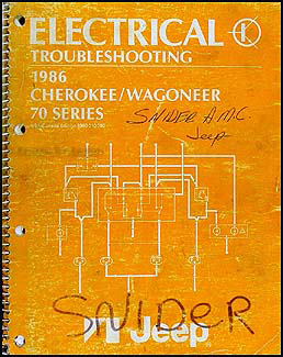 1986 Jeep Cherokee/Wagoneer Electrical Troubleshooting Manual Original