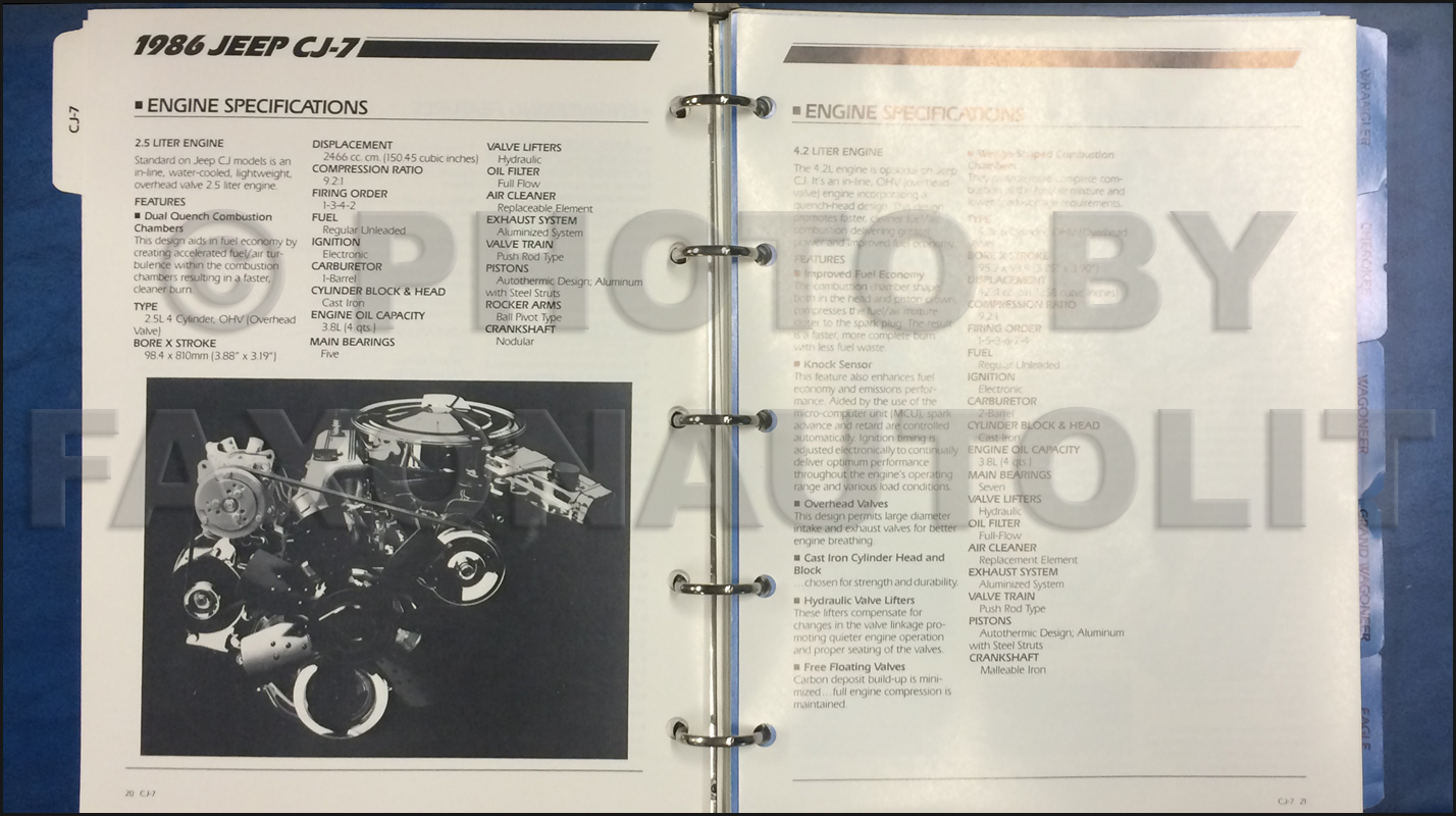 1986 Jeep and Eagle Color & Upholstery Album and Data Book Original. click on thumbnail to zoom
