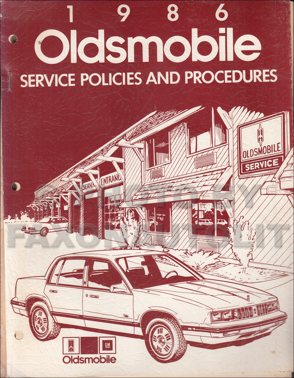 1986 Oldsmobile Policies and Procedures Manual Original