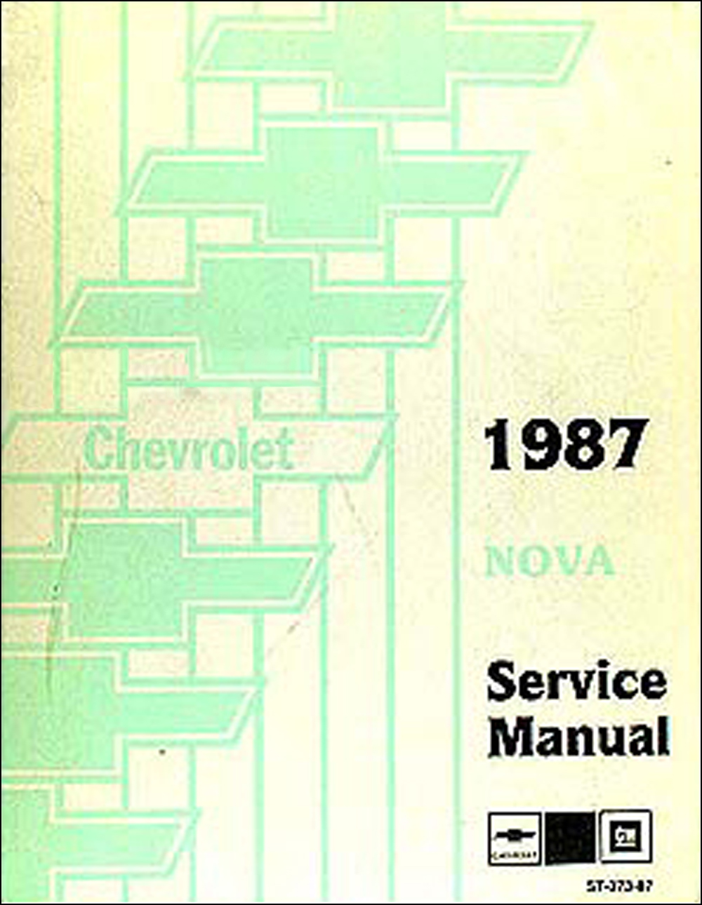 1987 Chevy Nova Repair Shop Manual Original