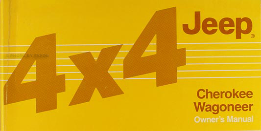 1987 Jeep Cherokee & Wagoneer Original Wiring Diagram Schematic