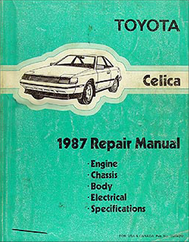 1987 Toyota Celica Repair Shop Manual Original