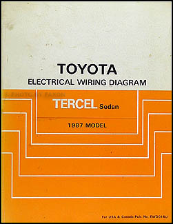 1988 Toyota TERCEL WAGON Electric Wiring Diagrams Service Manual