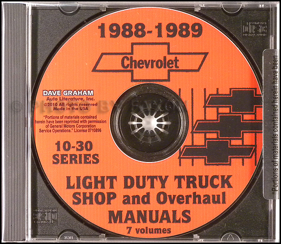 1982 Chevrolet GMC Truck Shop Service Repair Manual CD