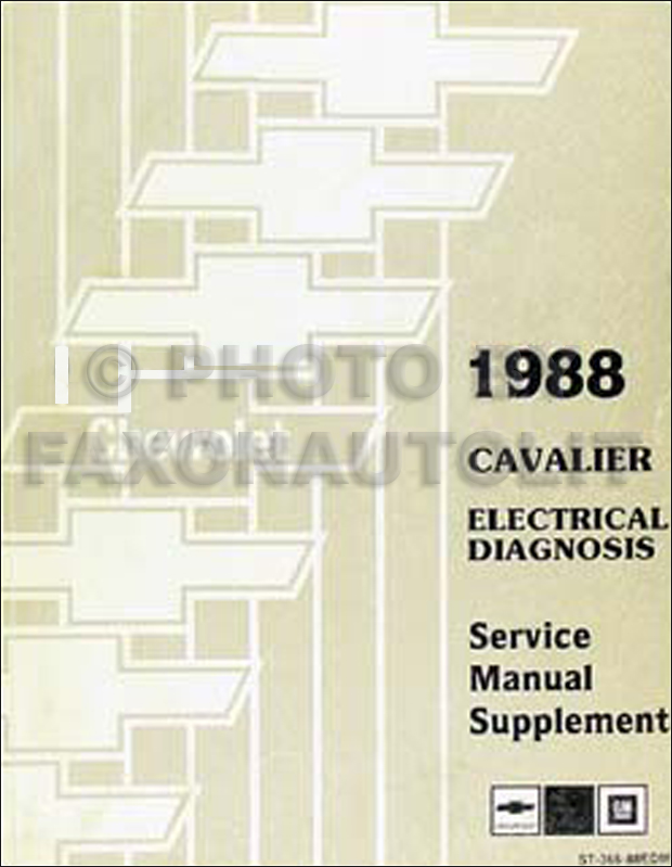 1988 Chevy Cavalier Electrical Diagnosis Manual Original