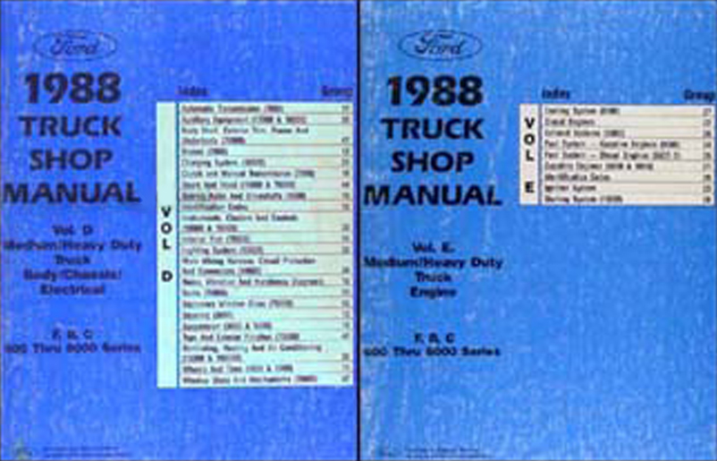 1988 Ford Truck (CAB) Foldout Wiring Diagram Original F600 F700 F800