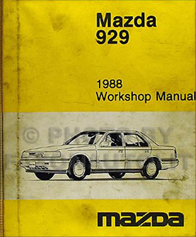 1988 Mazda 929 Repair Shop Manual Original