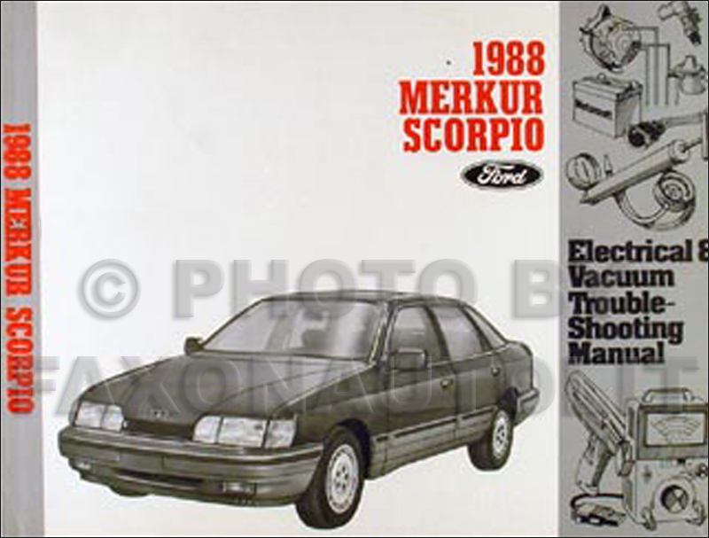 1988 1989 Merkur Scorpio Repair Shop Manual Original