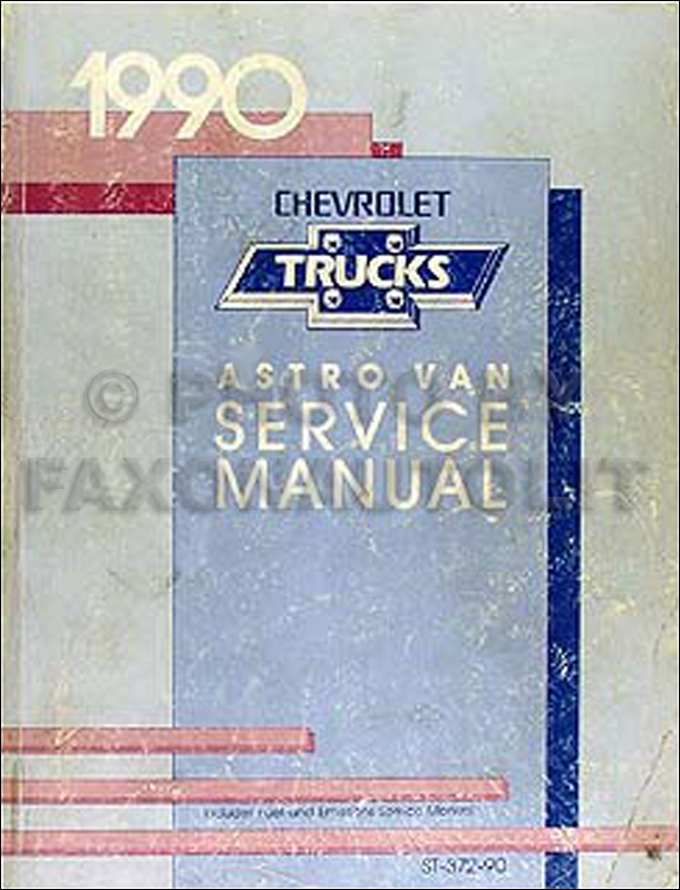 1990 Chevrolet Astro Van Repair Shop Manual Original