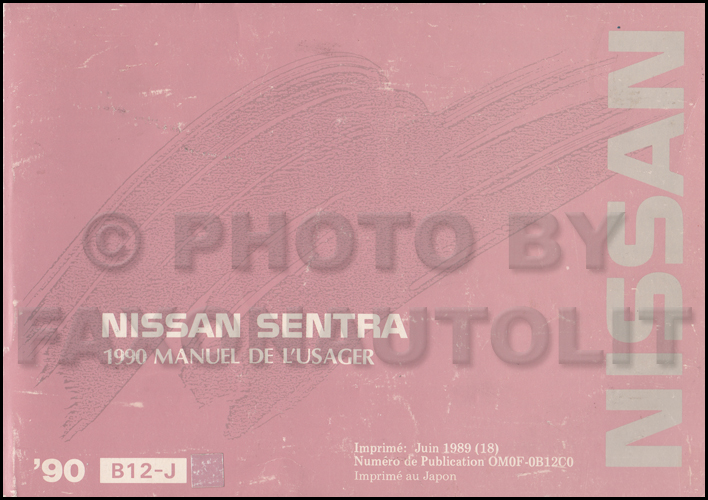 1990 Nissan Sentra Repair Shop Manual Original