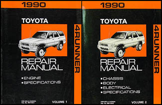 1990 Toyota 4runner Repair Shop Manual Set Original
