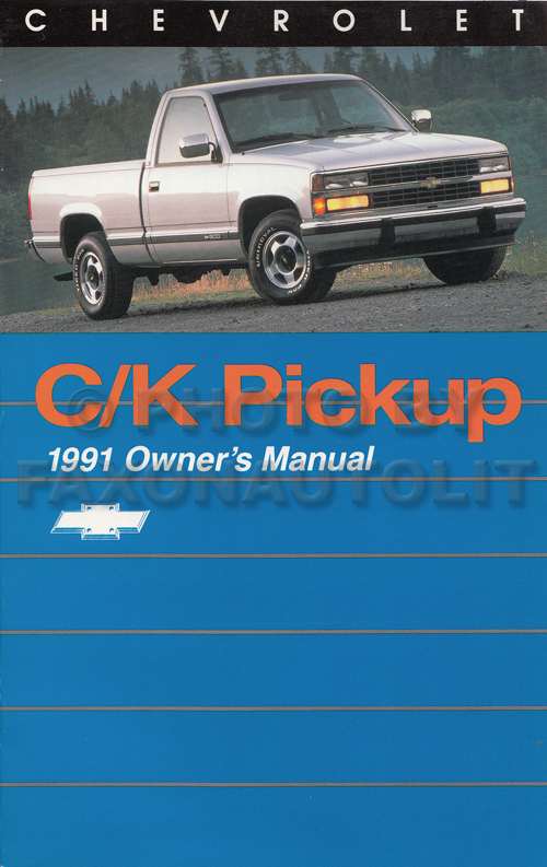 1991 Chevy C/K Pickup Wiring Diagram Manual Original