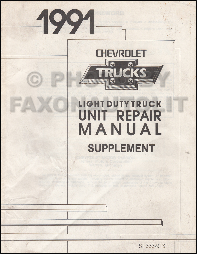 Diagram  1992 Chevrolet Chevy 1truck Service Shop Set