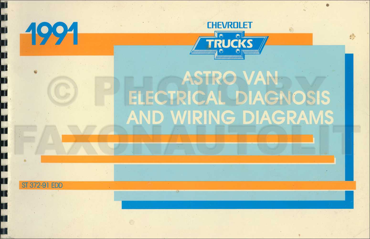 1991 Chevy Astro Van Wiring Diagram Manual Original