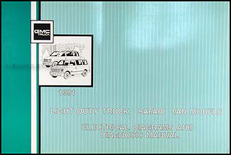 1991 GMC Safari Van Wiring Diagram Manual Original