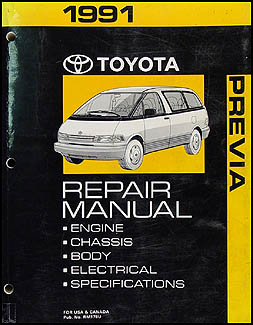 1991 Toyota Previa Wiring Diagram Original