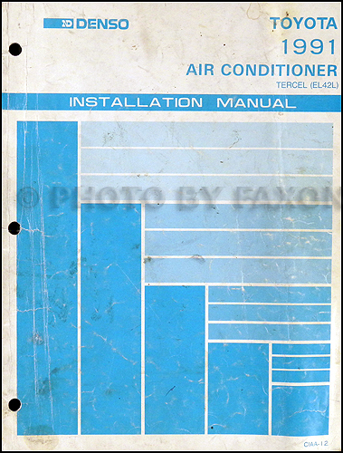 1991 Toyota Tercel Service Shop Repair Set Oem Factory Service Electrical Wiring Diagrams And The Air Conditioner Installation