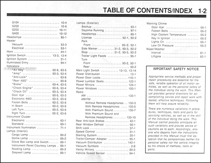 1992 Ford Aerostar Electrical and Vacuum Troubleshooting Manual