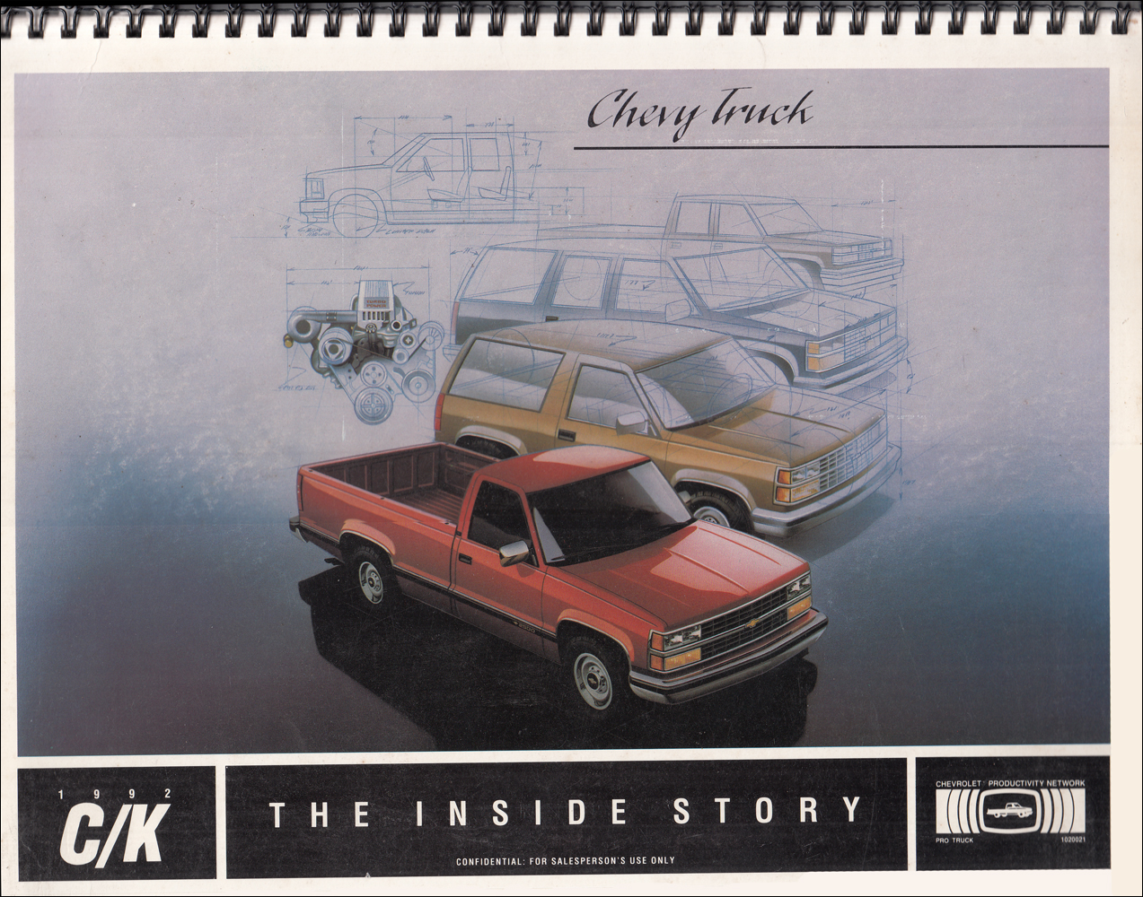 1992 Chevy C/K Pickup, Suburban, Blazer Wiring Diagram Manual Original