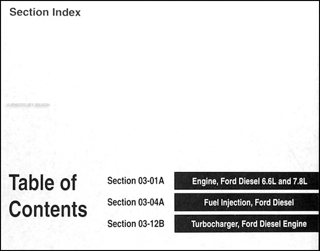 1992 Ford Medium & Heavy Truck 6.6 & 7.8 Diesel Engine Manual Original