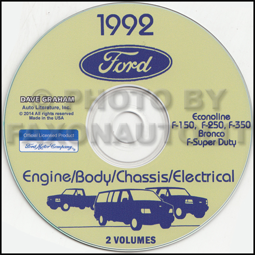 1992 Ford Econoline Foldout Wiring Diagram Van E150 E250 E350 Club Wagon