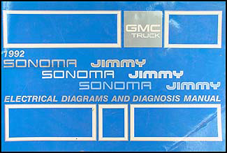 1992 Gmc S15 Jimmy And Sonoma Wiring Diagram Manual Original