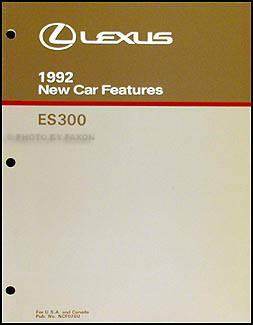 1992 Lexus ES 300 Wiring Diagram Manual Original