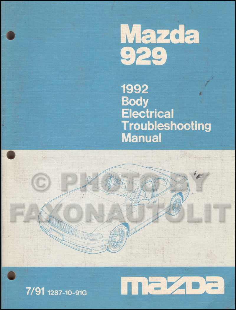 1992 Mazda 929 Repair Shop Manual Original