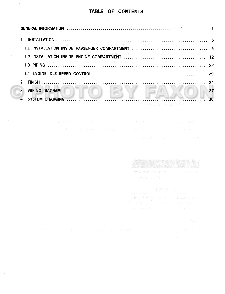 1992 Suzuki Swift SOHC Air Conditioner Installation Manual Original