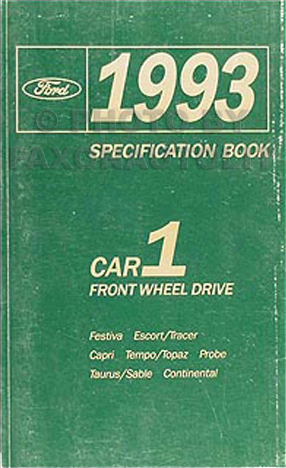 1993 Service Specs Book Original Ranger Explorer Aerostar Villager