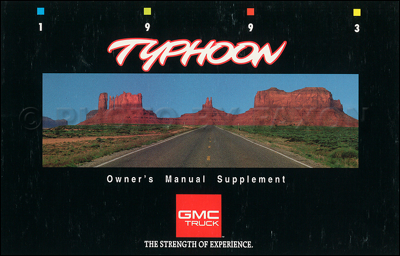 1993 GMC Typhoon Original Service Manual Supplement gmc typhoon wiring diagram 
