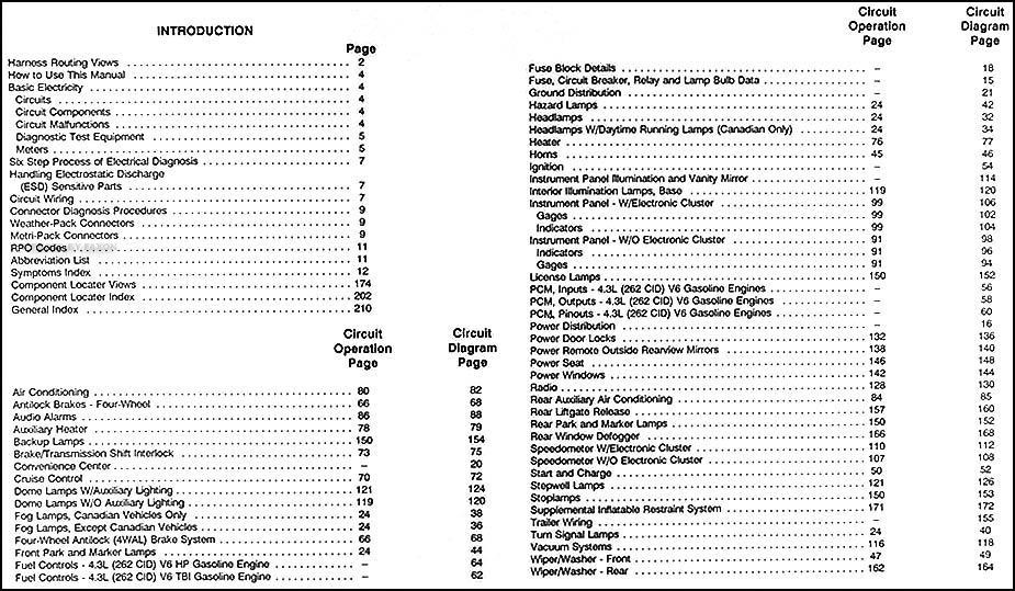 1993 Gmc Safari Van Wiring Diagram Manual Original