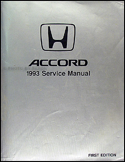 1993 Honda Accord Repair Shop Manual Original