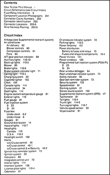 1993 Honda del Sol Electrical Troubleshooting Manual Original