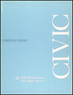 1993 1995 Honda Civic Body Repair Shop Manual Original