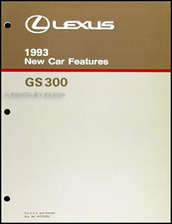 1993 Lexus GS 300 Wiring Diagram Manual Original