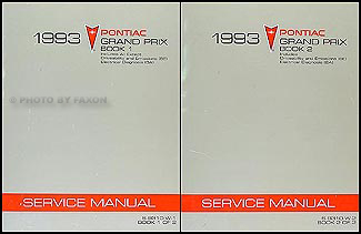 1993 Pontiac Grand Prix Repair Shop Manual Original 2 Volume Set