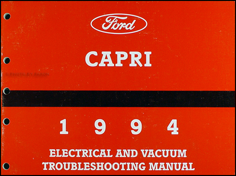 1994 Mercury Capri Factory Foldout Wiring Diagram Original