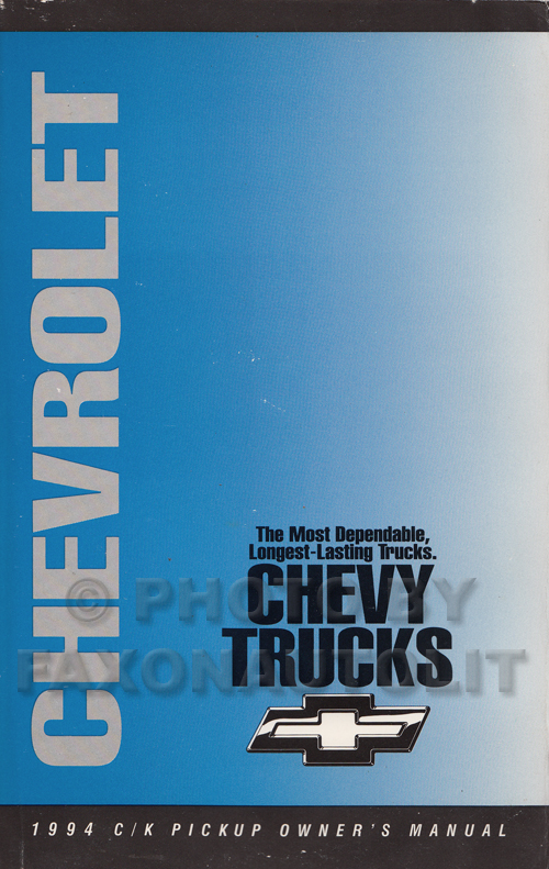 1994 chevrolet c k pickup truck owner s manual original