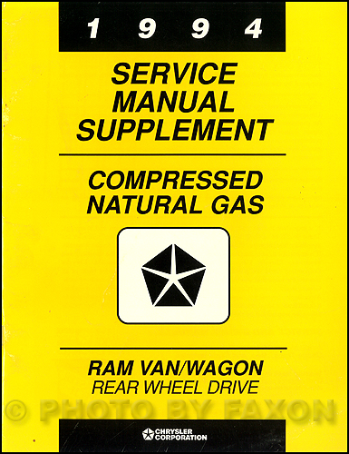 1994 Dodge Ram Van & Wagon Repair Shop Manual Original ... one ton truck wiring diagrams 