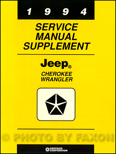 1994 Jeep Cherokee and Wrangler Air Conditioning Repair Shop Manual